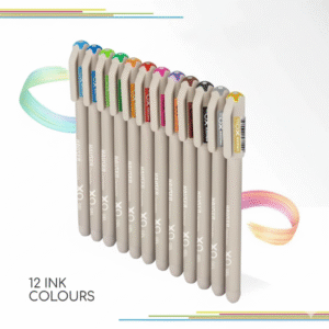 Hauser XO Germany Gel Colorful Pen I Assorted Colours I  12 Pcs Set I Pack Of 1