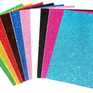 A4 Size Glitter Sheets for Arts and Crafts, Scrap-Booking, Paper Decorations, Pack of 1