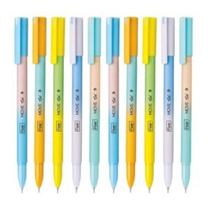 FLAIR Move Gel Pen I Blue , Black Ink I Pack Of 10