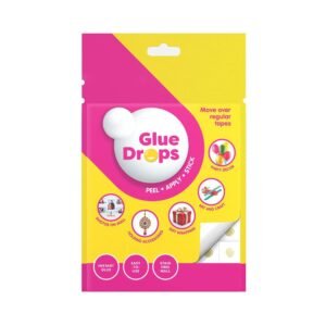 Instant Glue Drops Pack of 24 (Set of 6) | Peel, Apply, Stick | Easy to Use for Events, Decorations & Craft Projects