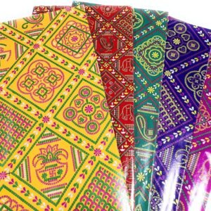 Jaipuri Paper for Pooja Decoration, Packing (27x18.5 Inches) - Pack of 1 Multicolor Sheets