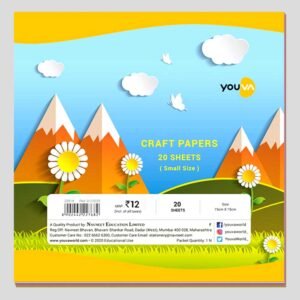 Youva Craft Paper for Art and Craft | Small Size 15 cm x 15 cm | 20 Sheets Per Pack | Pack of 1