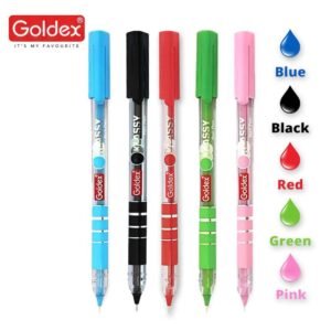 Goldex Klassy Ball Pen | Blue/Black/Red/Green/Pink | Extra Fast and smooth Writings |  ‎Multicolor Body | Pack of 5 / 25 Pens