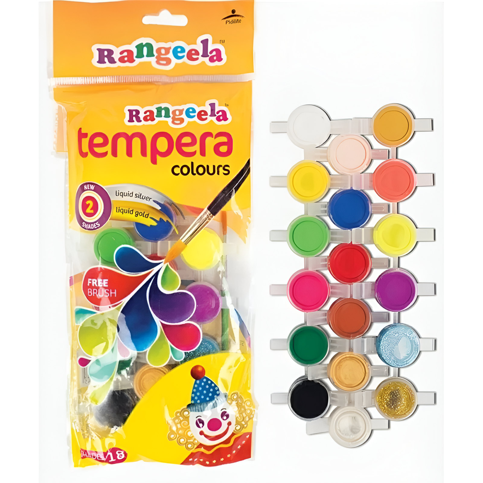 Pidilite Rangeela Tempera Color |  6-18 shades | Pack of 1 |