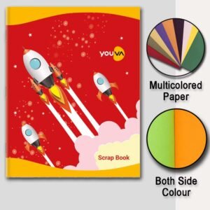 Youva Scrap Book | Soft Bound For Kids And Students | Plain Colourful Paper Inside | 32 Pages| 22Cm X 28Cm | Pack Of 1