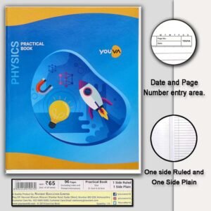 Youva Hard Bound Practical Record Book for Science | Physics, Chemistry, Biology & Combined Notebook  | Multiple page Options 172/144/96 | Pack of 1p